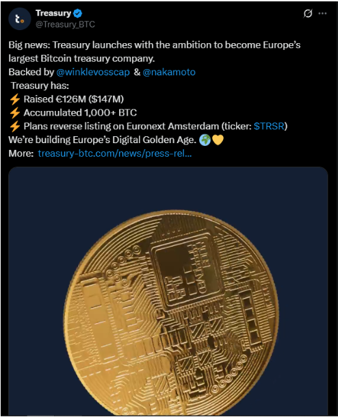 Treasury announces launch with details | Source: X