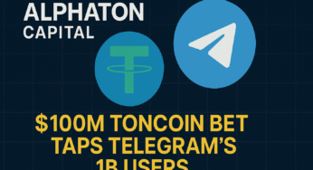 AlphaTON Capital’s $100M Toncoin Bet Taps Telegram’s 1B Users